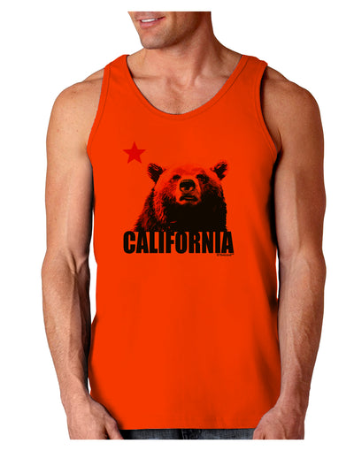 California Republic Design - Grizzly Bear and Star Loose Tank Top by TooLoud-Loose Tank Top-TooLoud-Orange-Small-Davson Sales