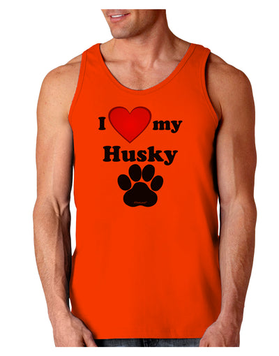 I Heart My Husky Loose Tank Top by TooLoud-TooLoud-Orange-Small-Davson Sales