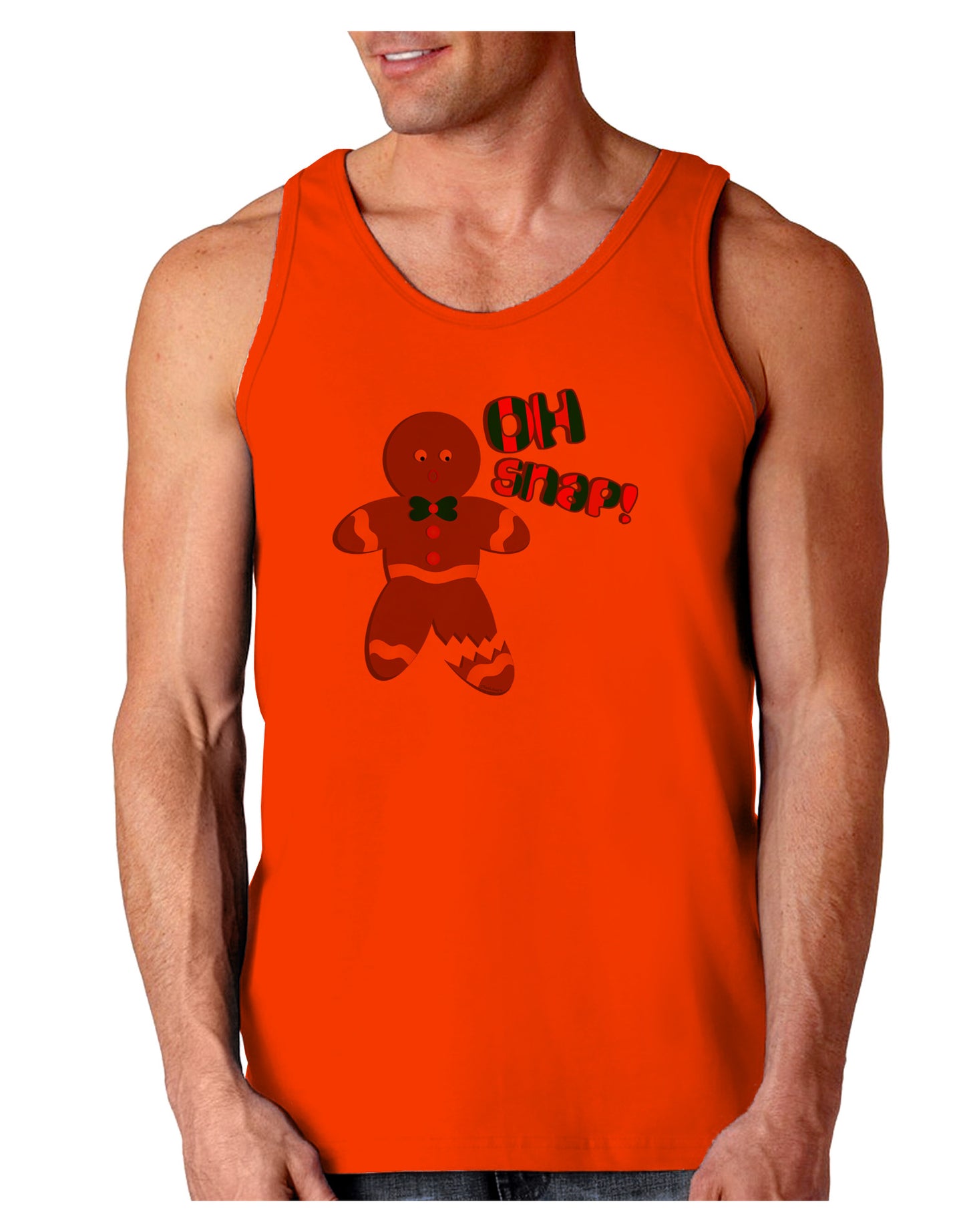 Oh Snap Gingerbread Man Christmas Loose Tank Top-Loose Tank Top-TooLoud-Orange-Small-Davson Sales