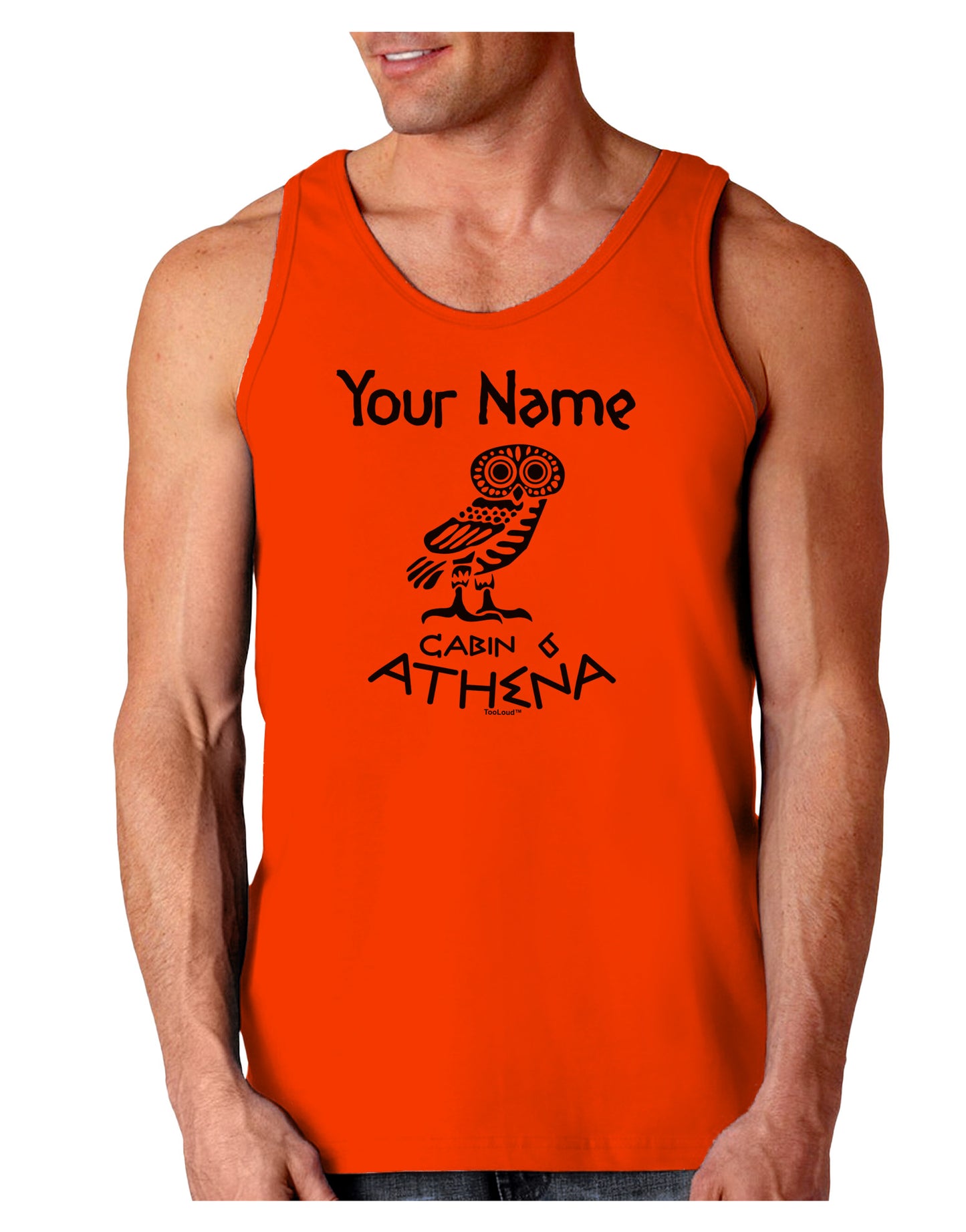 Personalized Cabin 6 Athena Loose Tank Top by-Loose Tank Top-TooLoud-Orange-Small-Davson Sales