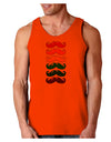 Colorful Rainbow Mustaches Loose Tank Top-Loose Tank Top-TooLoud-Orange-Small-Davson Sales