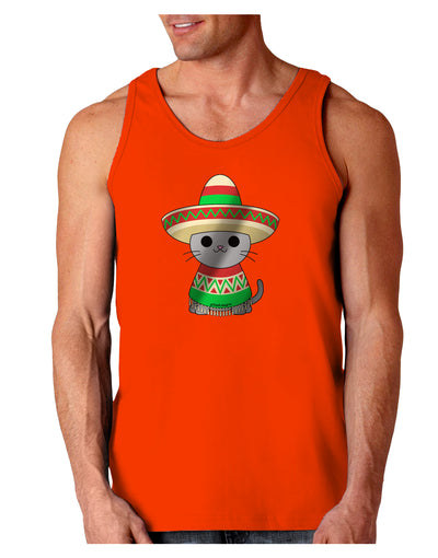 Sombrero and Poncho Cat - Metallic Loose Tank Top by TooLoud-Loose Tank Top-TooLoud-Orange-Small-Davson Sales