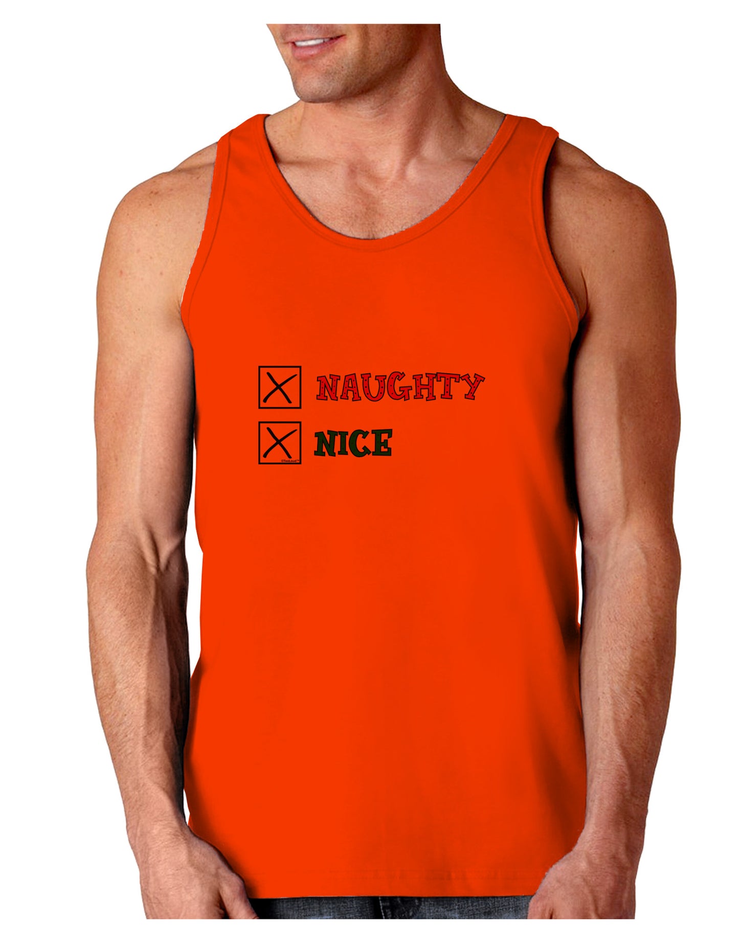 Naughty or Nice Christmas - Naughty and Nice Loose Tank Top-Loose Tank Top-TooLoud-Orange-Small-Davson Sales