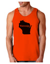 Wisconsin - United States Shape Loose Tank Top-Loose Tank Top-TooLoud-Orange-Small-Davson Sales