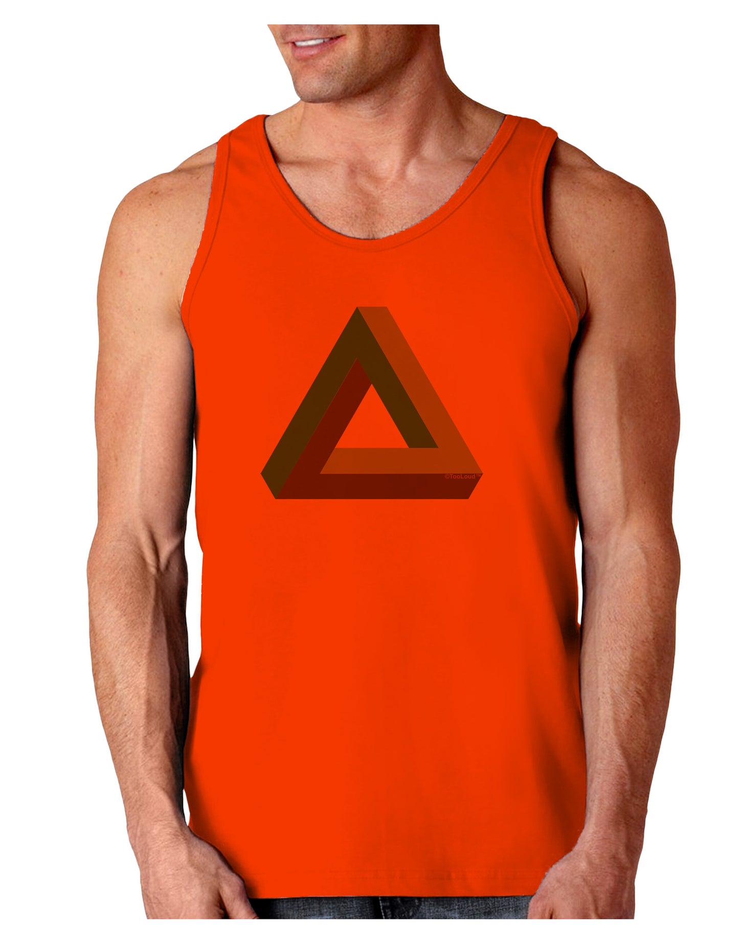 Impossible Triangle Loop Loose Tank Top-Loose Tank Top-TooLoud-Orange-Small-Davson Sales