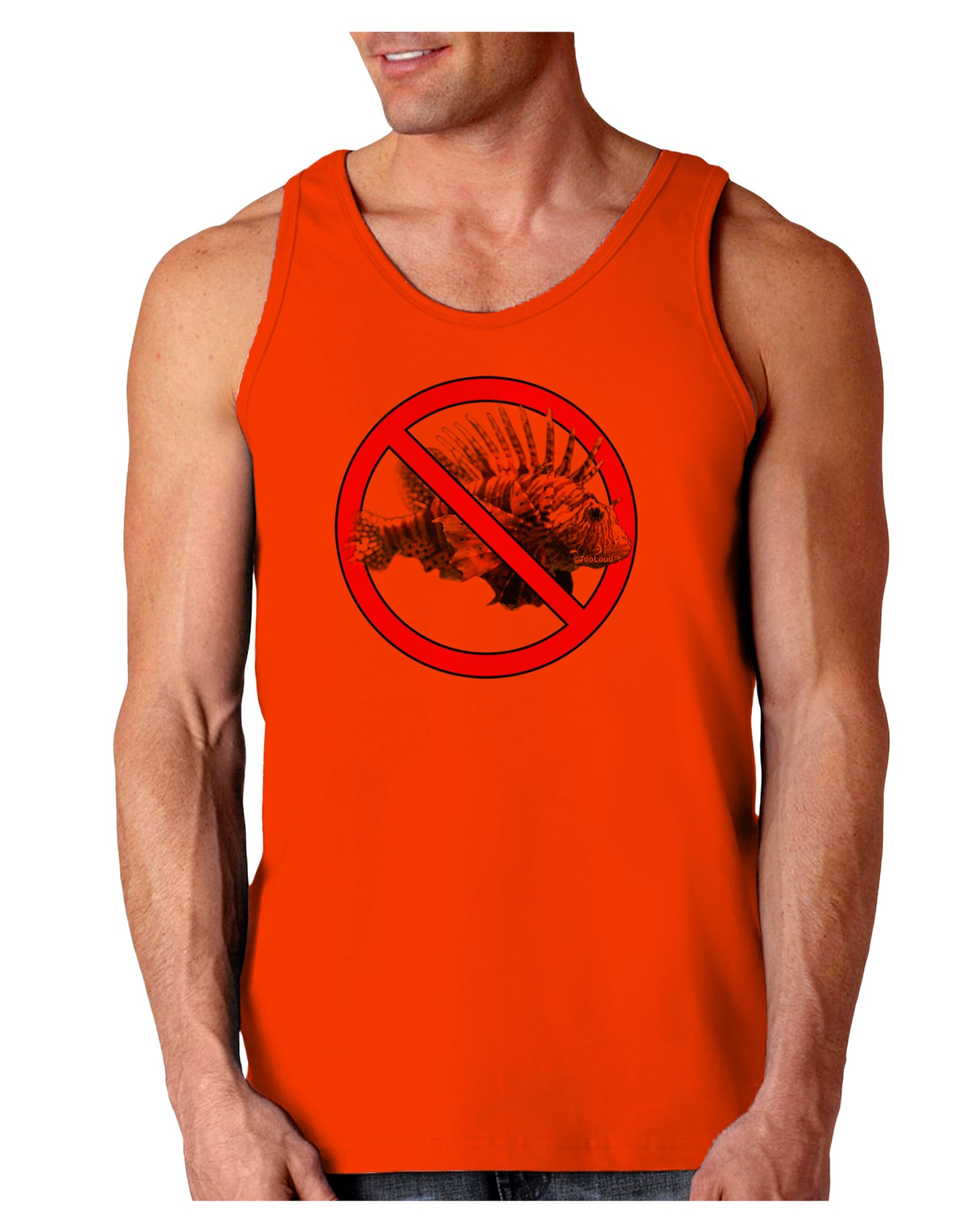 No Lionfish Loose Tank Top-Loose Tank Top-TooLoud-Orange-Small-Davson Sales
