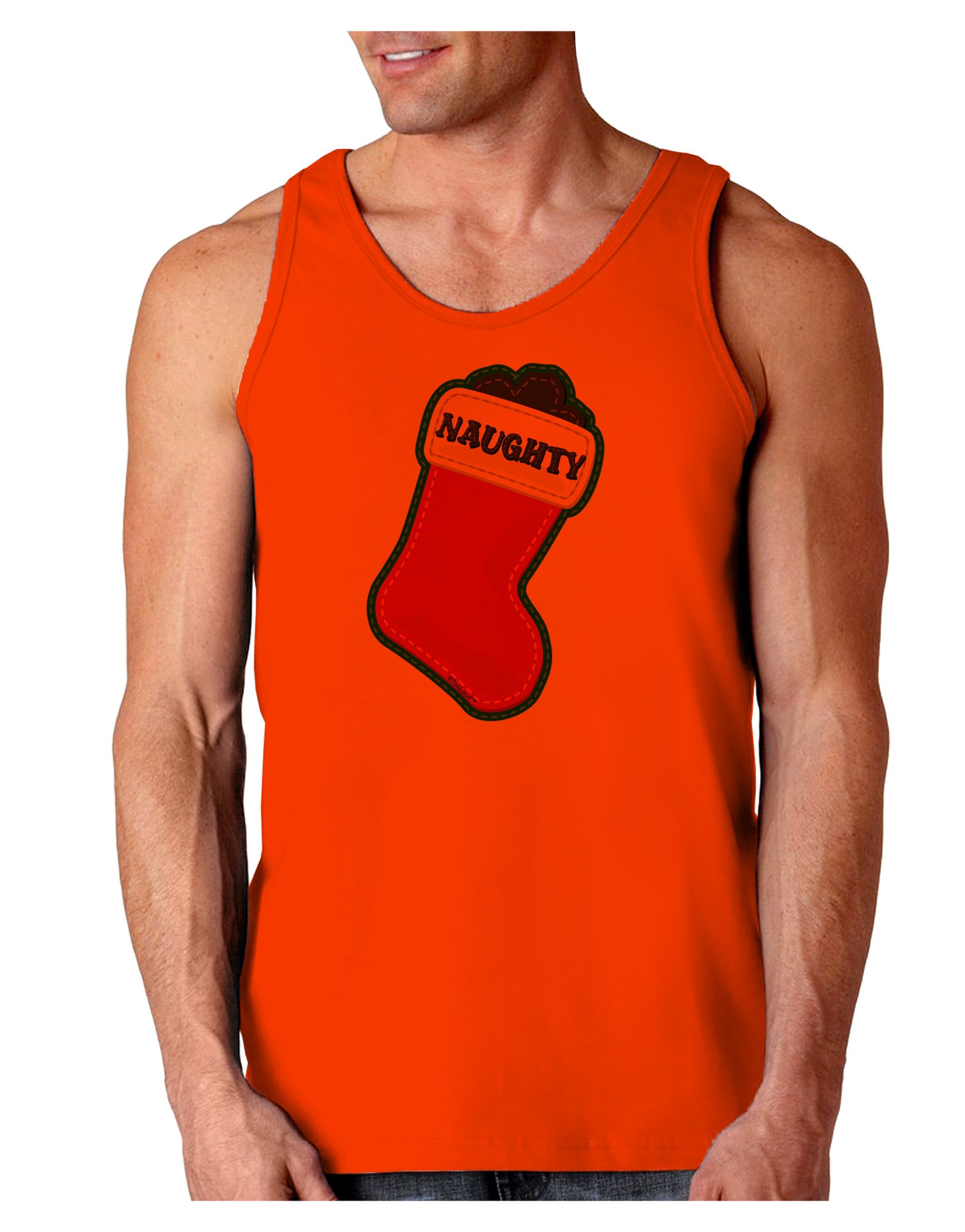 Naughty Coal Cute Christmas Stocking Loose Tank Top-Loose Tank Top-TooLoud-Orange-Small-Davson Sales