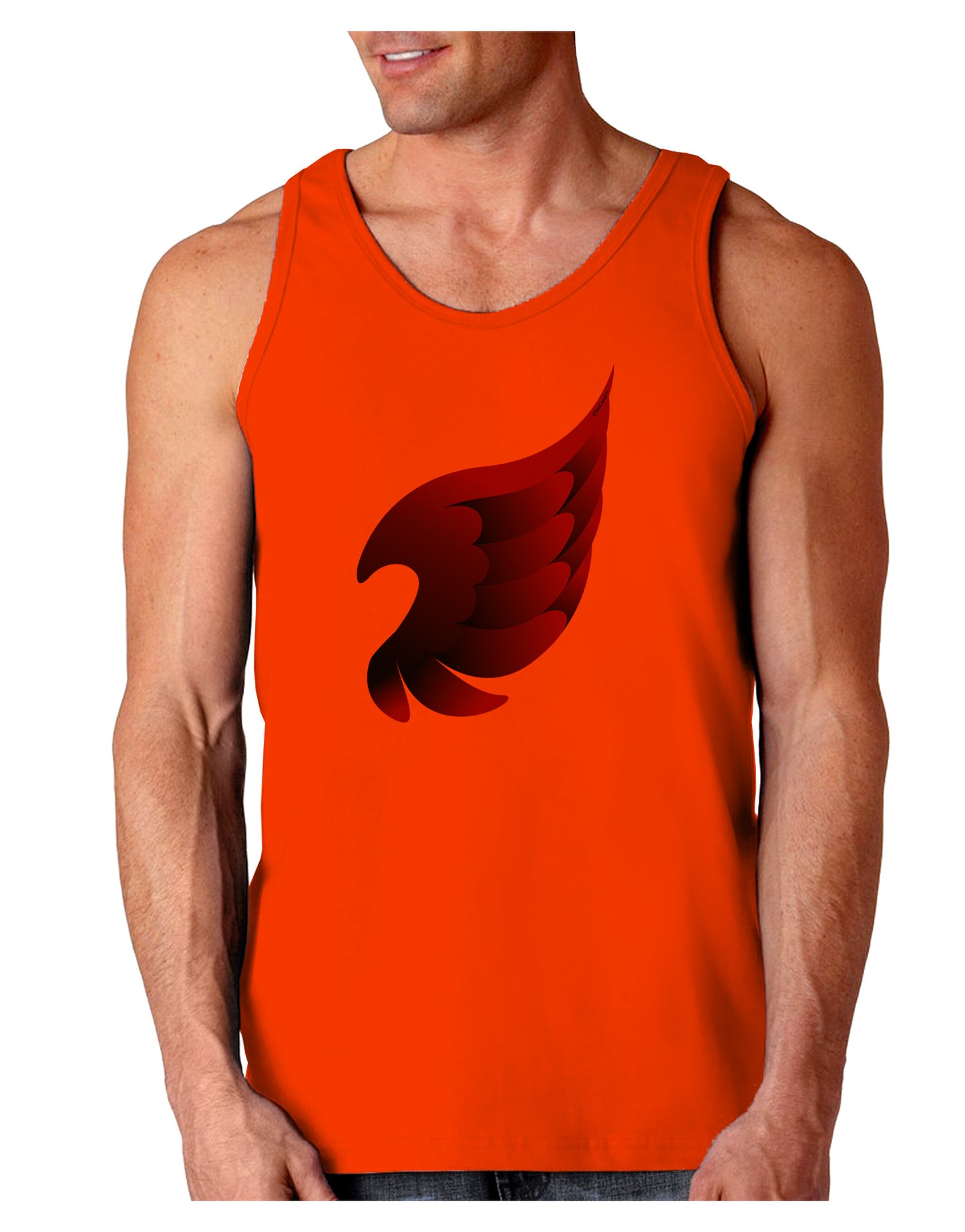 Cute Single Dark Angel Wing Black and Purple Loose Tank Top-Loose Tank Top-TooLoud-Orange-Small-Davson Sales