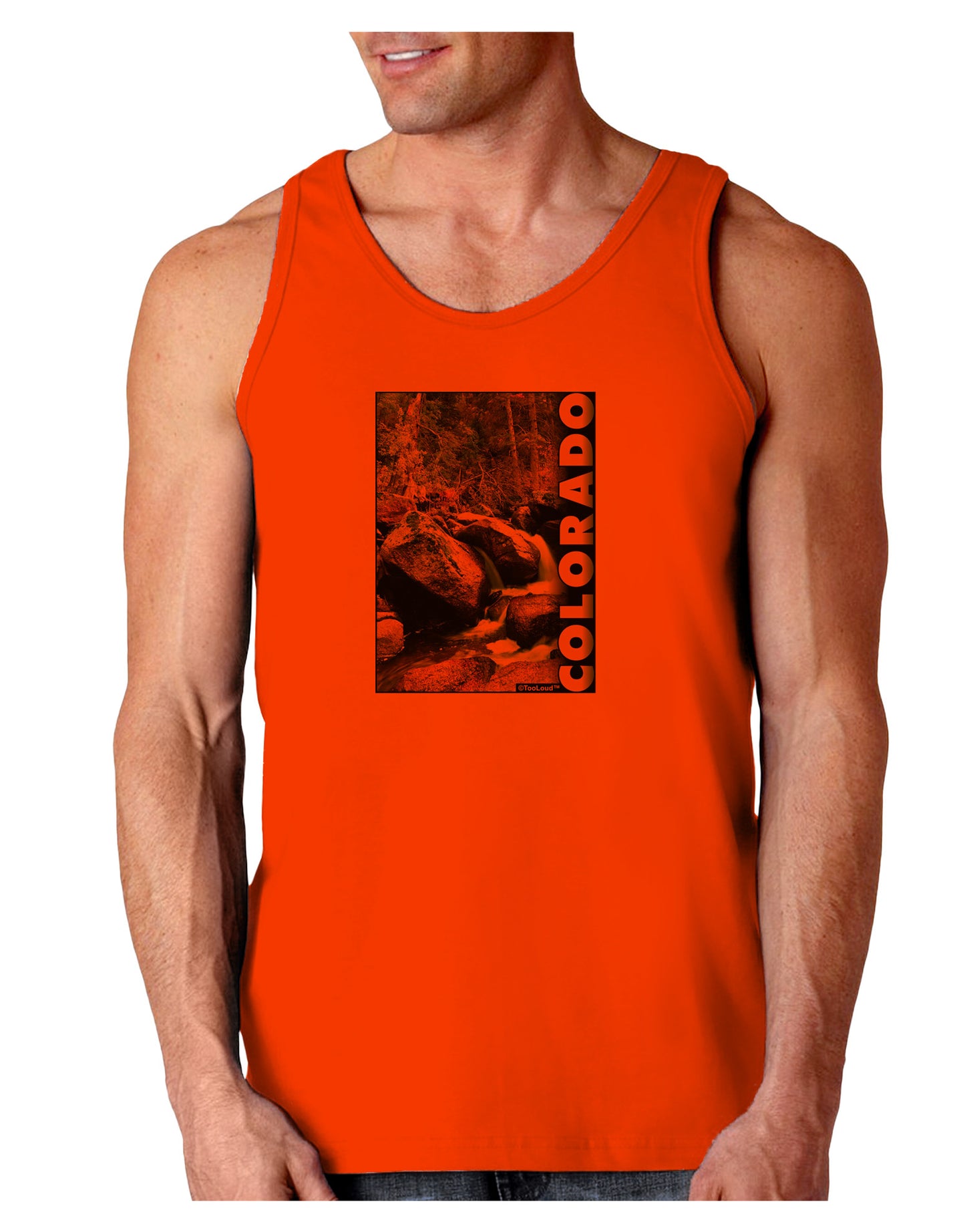 Rockies River with Text Loose Tank Top-Loose Tank Top-TooLoud-Orange-Small-Davson Sales