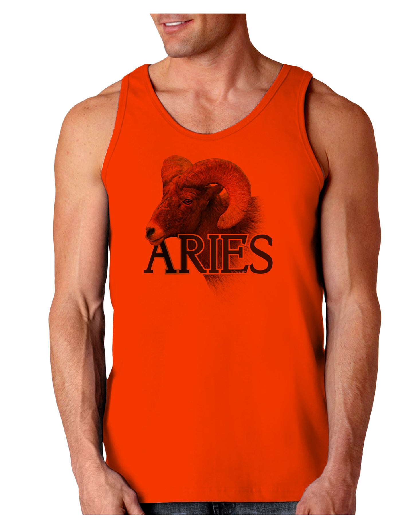 Majestic Aries Picture Loose Tank Top-Loose Tank Top-TooLoud-Orange-Small-Davson Sales
