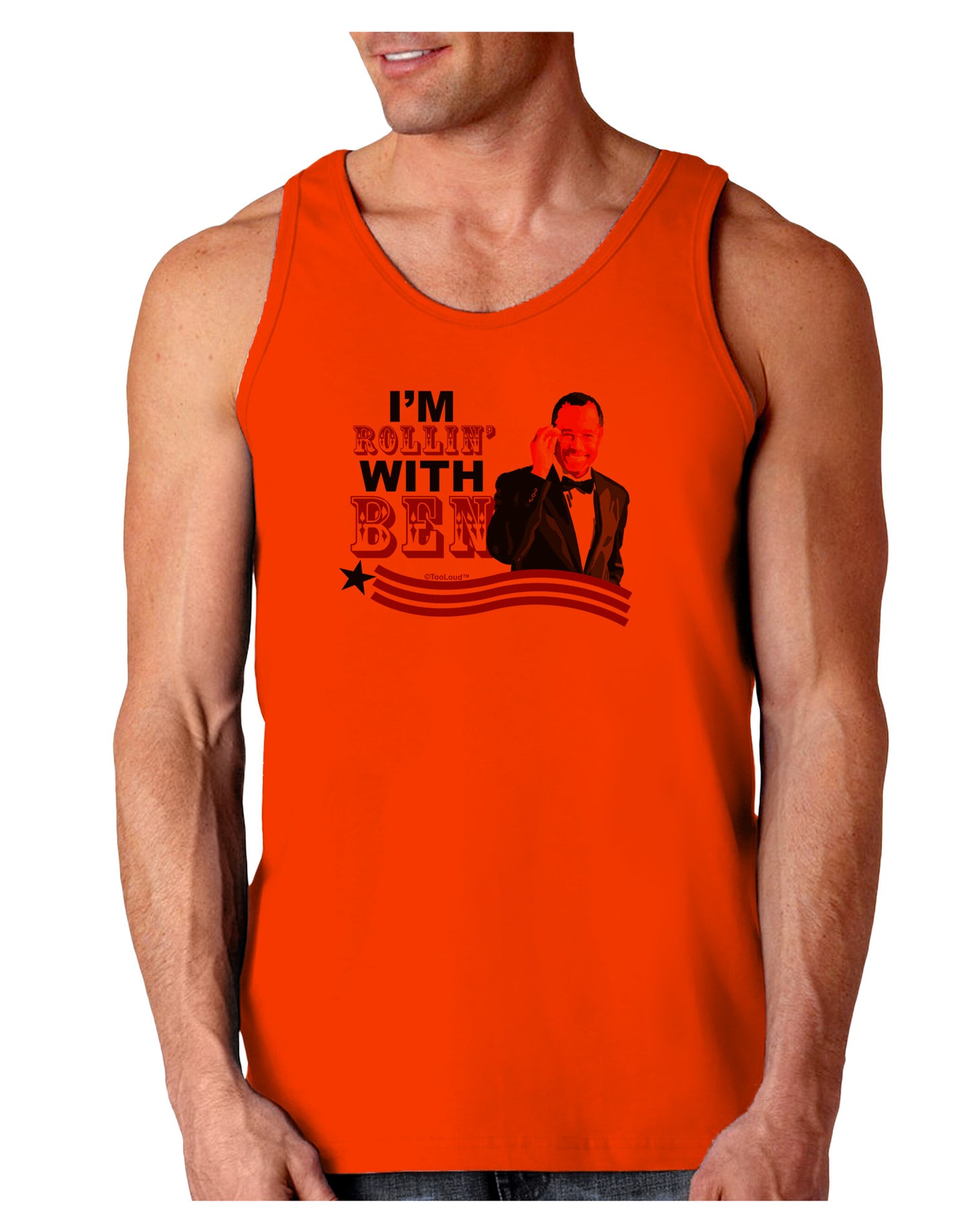 Rollin' With Ben Loose Tank Top-Loose Tank Top-TooLoud-Orange-Small-Davson Sales