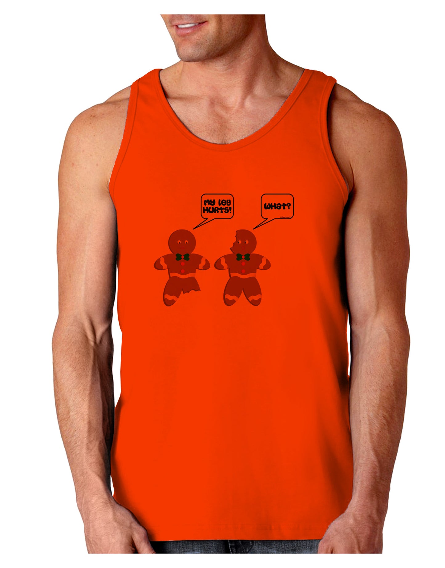 Funny Gingerbread Conversation Christmas Loose Tank Top-Loose Tank Top-TooLoud-Orange-Small-Davson Sales