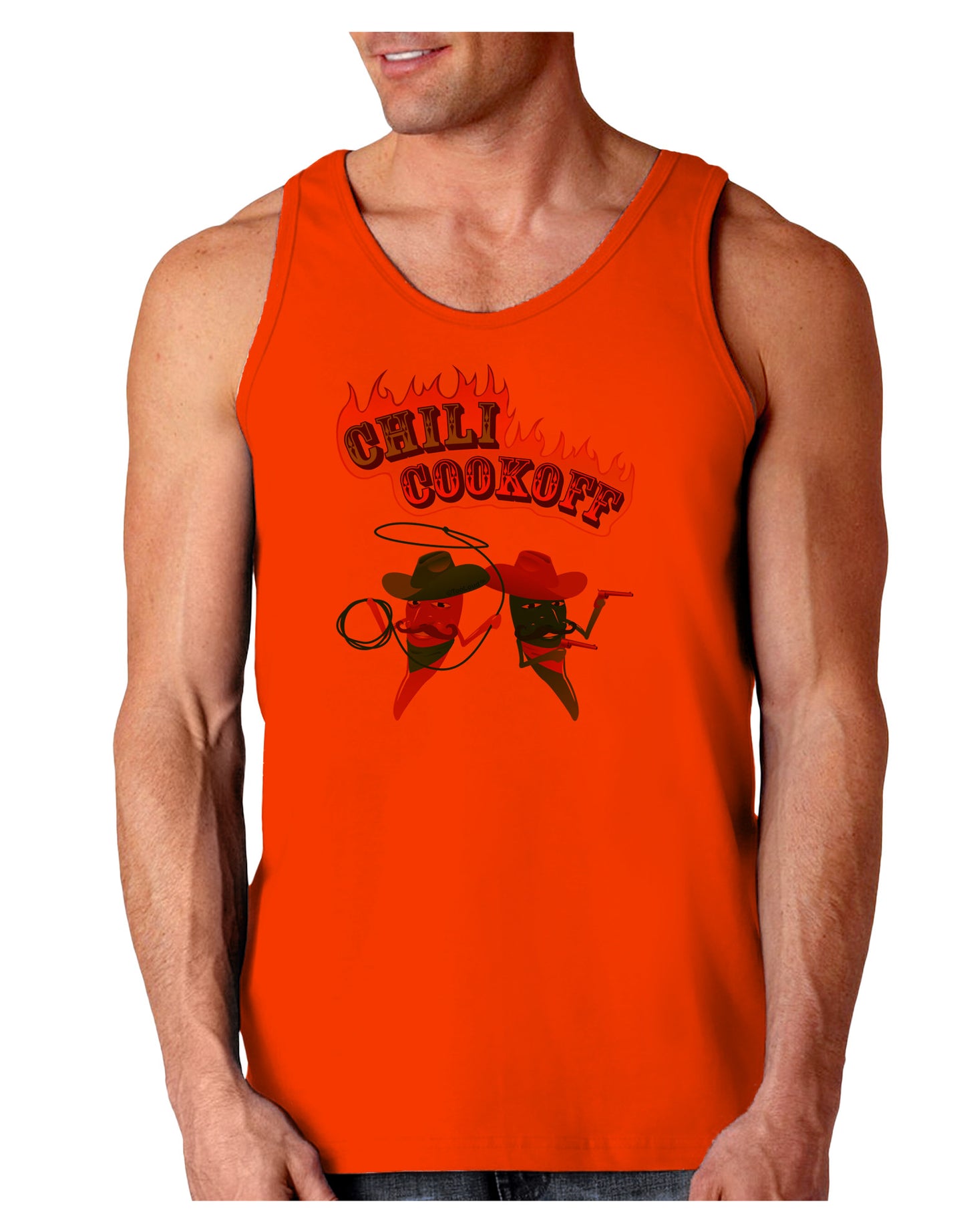 Cowboy Chili Cookoff Loose Tank Top-Loose Tank Top-TooLoud-Orange-Small-Davson Sales