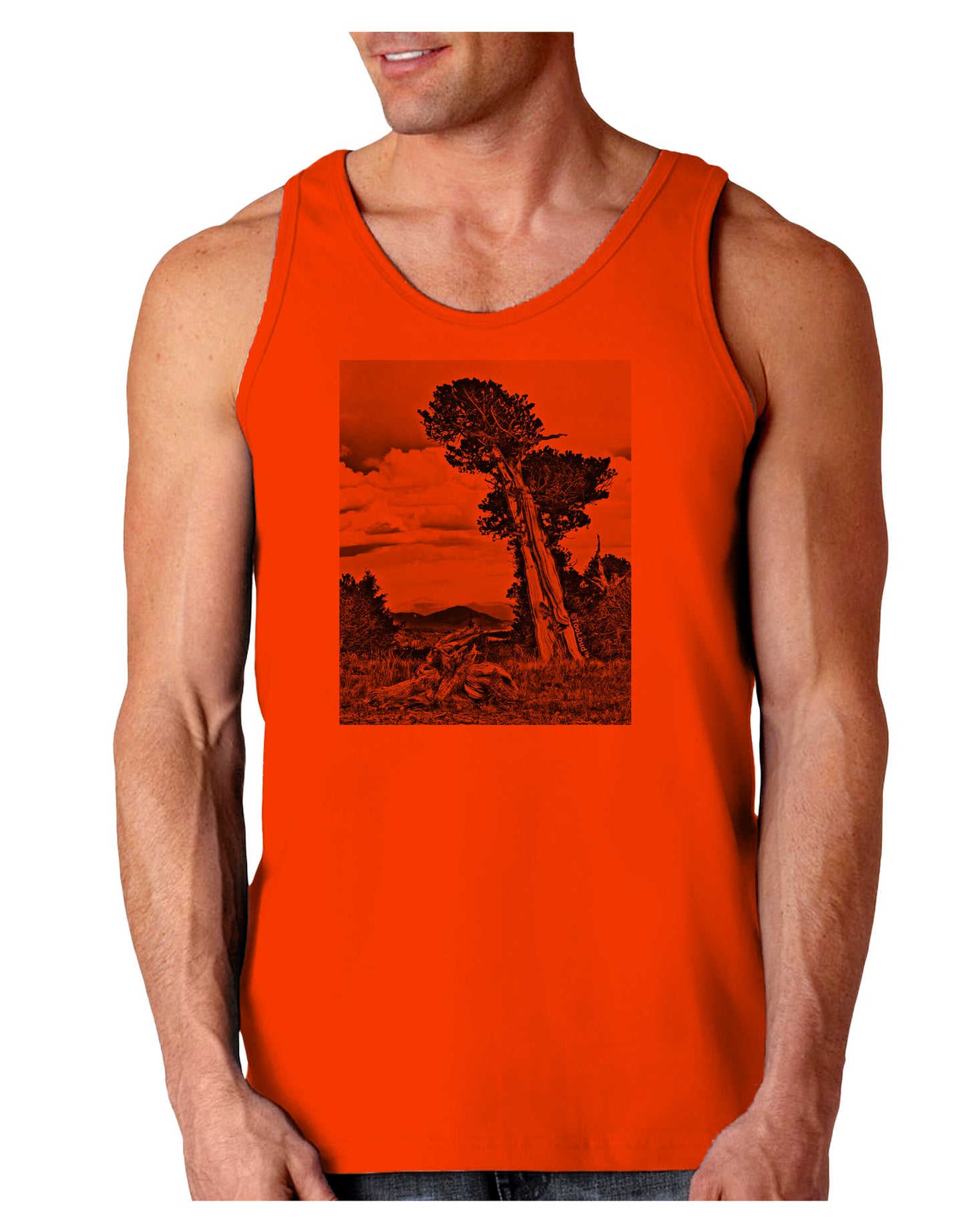 Colorado Landscape Monochrome Loose Tank Top-Loose Tank Top-TooLoud-Orange-Small-Davson Sales
