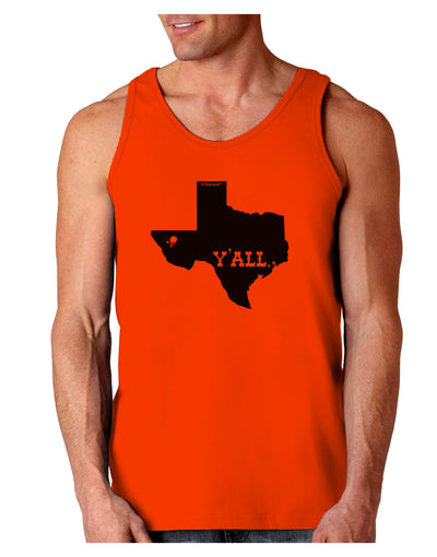 Texas State Y'all Design with Flag Heart Loose Tank Top by TooLoud-Loose Tank Top-TooLoud-Orange-Small-Davson Sales