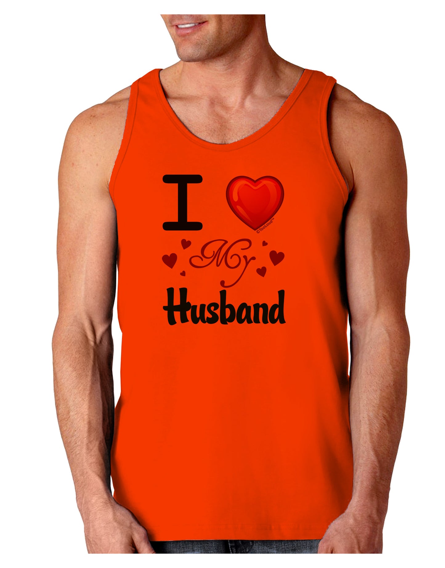 I Love Heart My Husband Loose Tank Top-Loose Tank Top-TooLoud-Orange-Small-Davson Sales