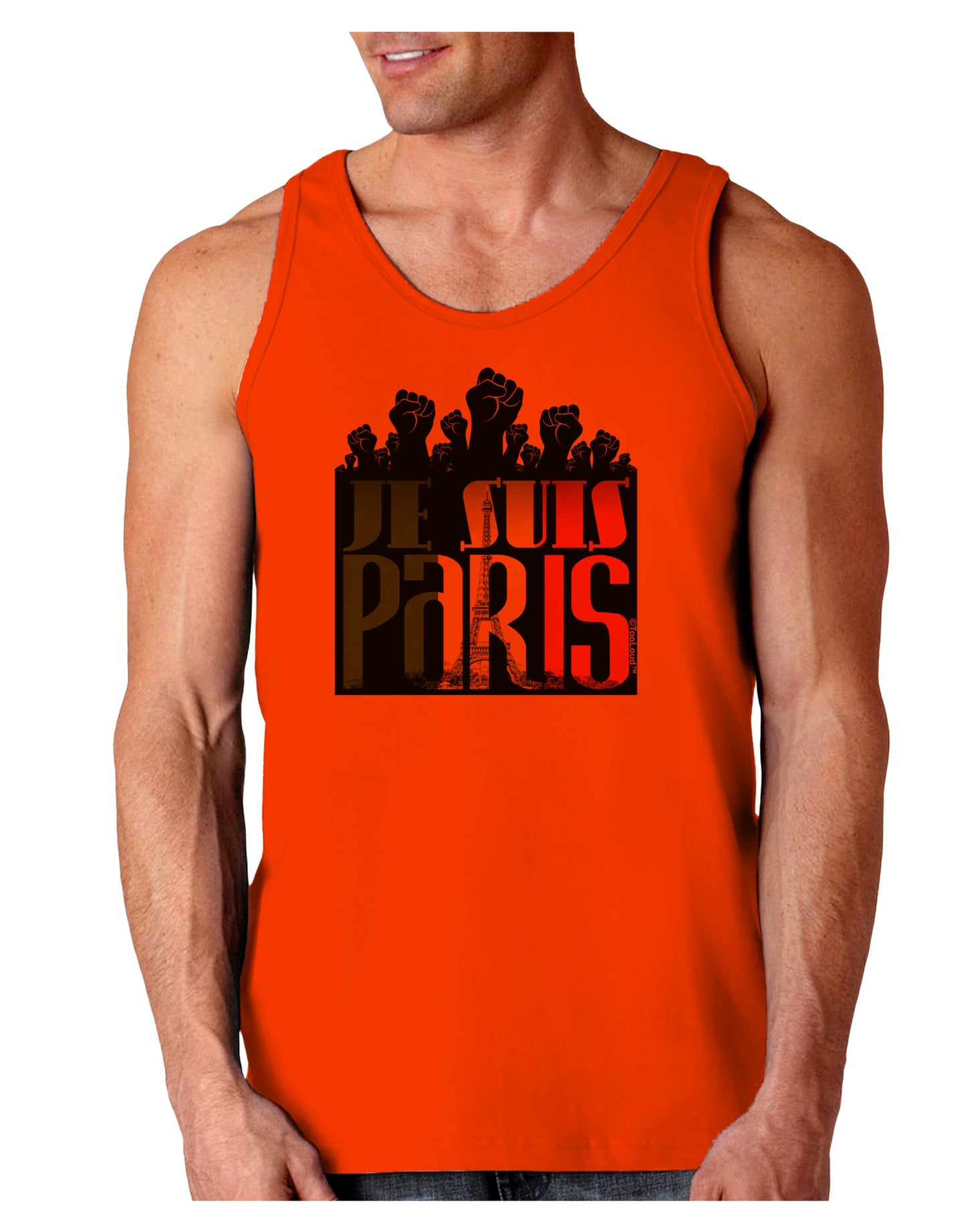 Je Suis Paris - Strong Loose Tank Top by-Loose Tank Top-TooLoud-Orange-Small-Davson Sales