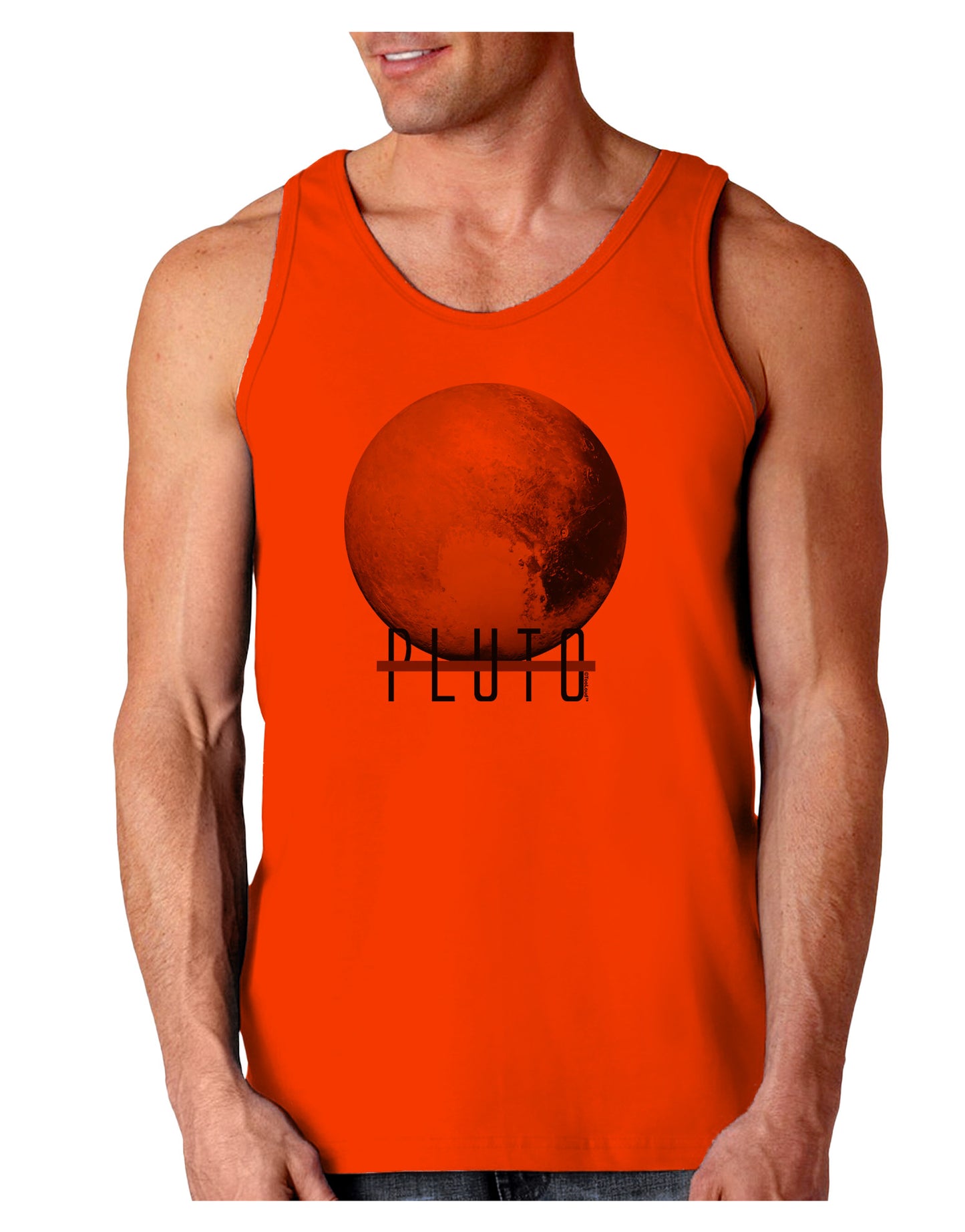 Planet Pluto Text Loose Tank Top-Loose Tank Top-TooLoud-Orange-Small-Davson Sales