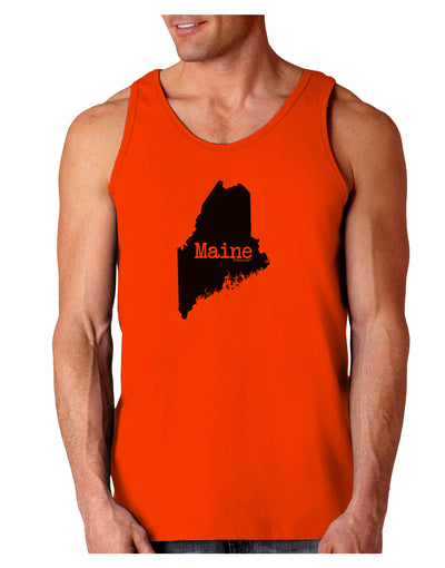 Maine - United States Shape Loose Tank Top by TooLoud-TooLoud-Orange-Small-Davson Sales