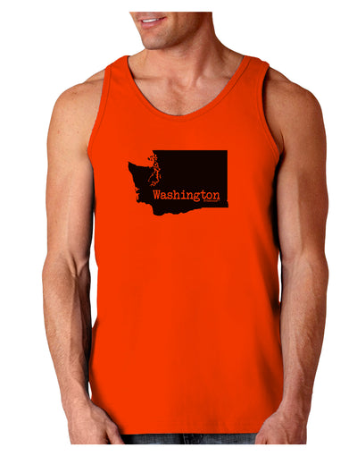 Washington - United States Shape Loose Tank Top-Loose Tank Top-TooLoud-Orange-Small-Davson Sales