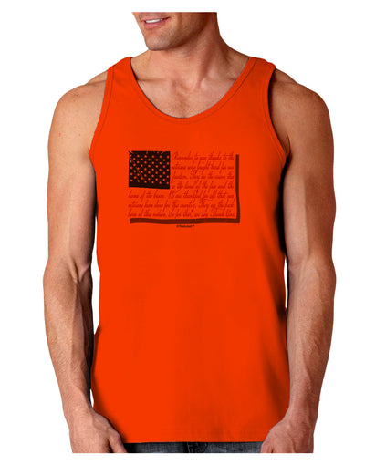 Veterans Scripted Flag Loose Tank Top-Loose Tank Top-TooLoud-Orange-Small-Davson Sales