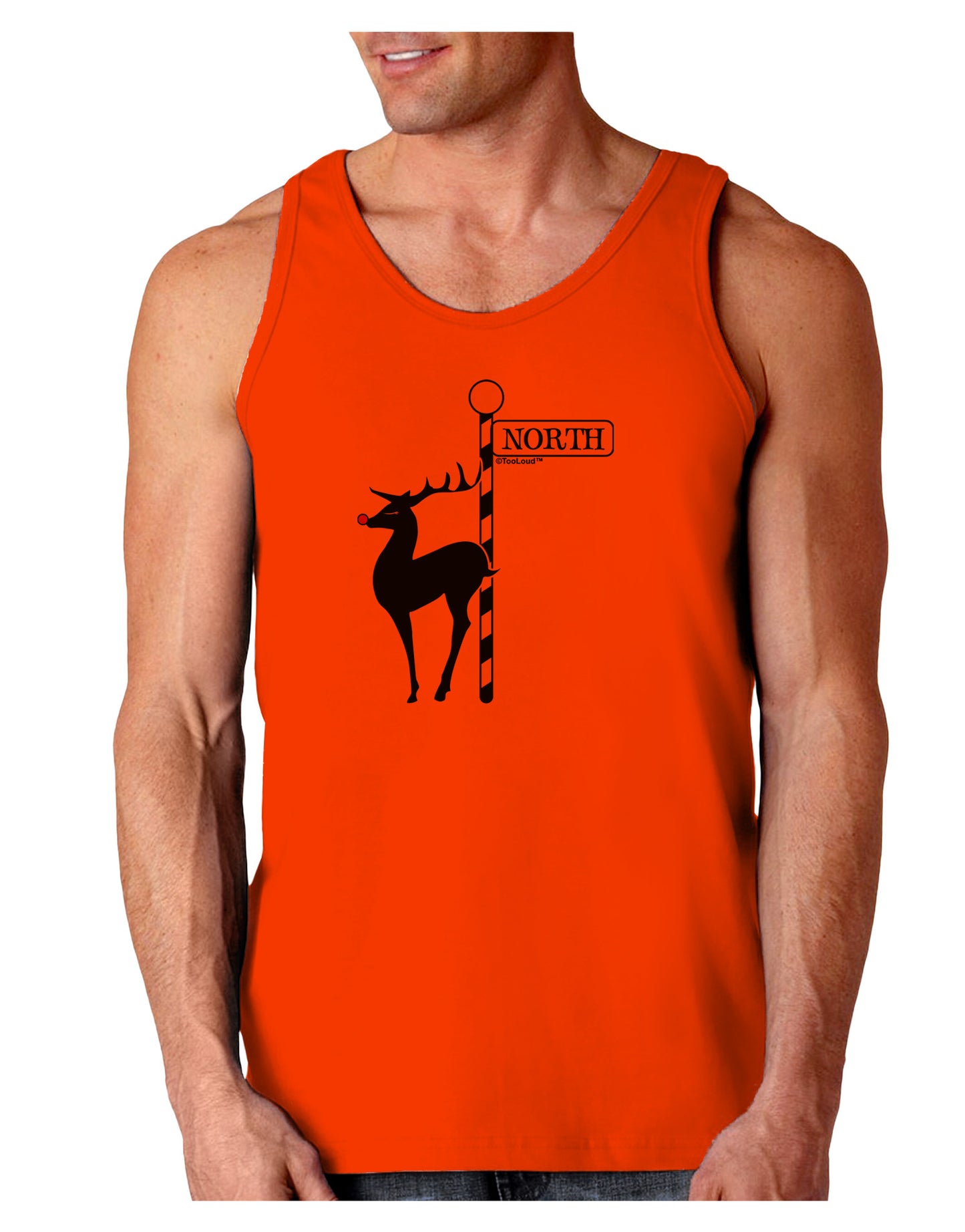 Rudolf the Ratchet Reindeer Loose Tank Top-Loose Tank Top-TooLoud-Orange-Small-Davson Sales