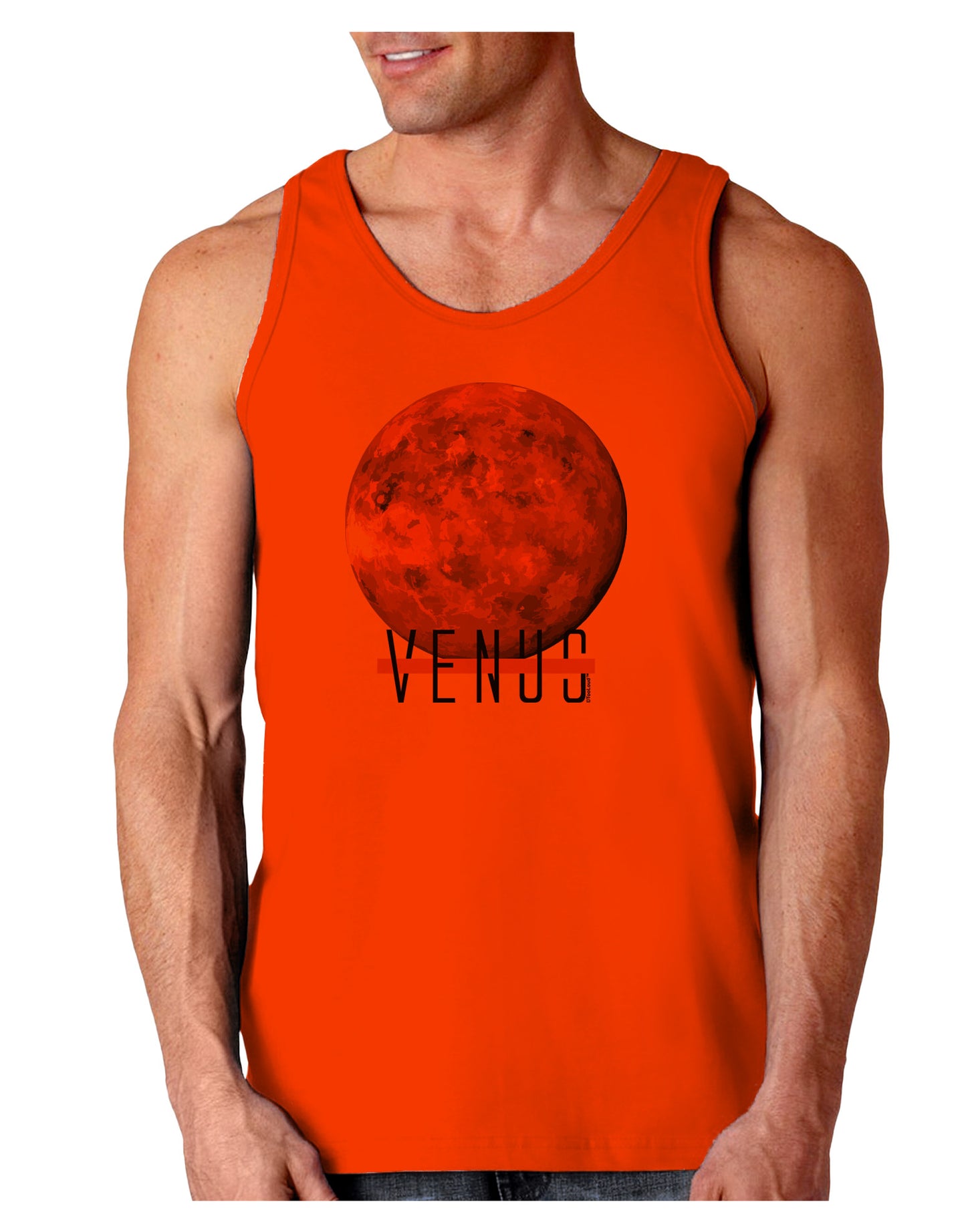 Planet Venus Text Loose Tank Top-Loose Tank Top-TooLoud-Orange-Small-Davson Sales