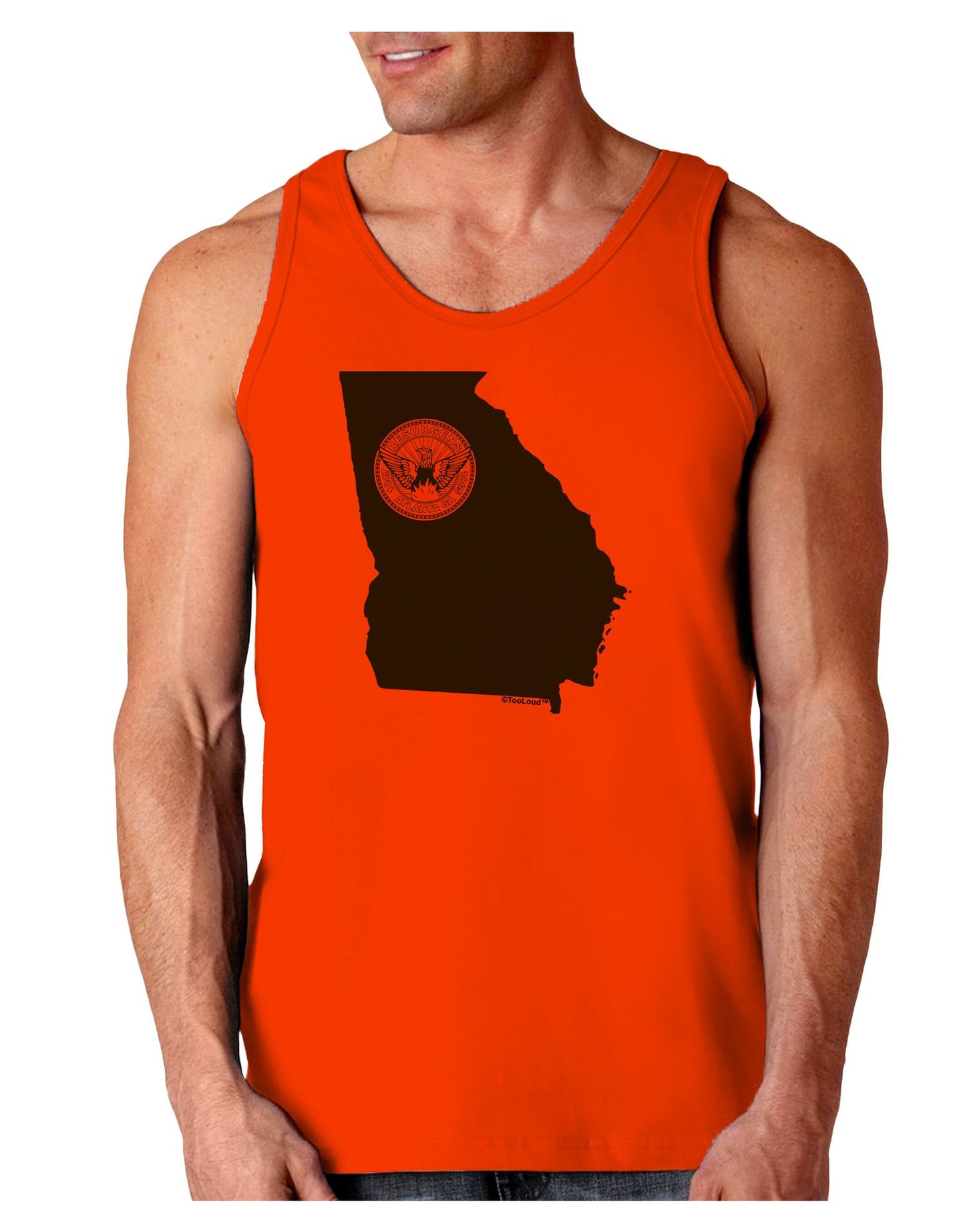 Atlanta Georgia Flag Loose Tank Top-Loose Tank Top-TooLoud-Orange-XX-Large-Davson Sales