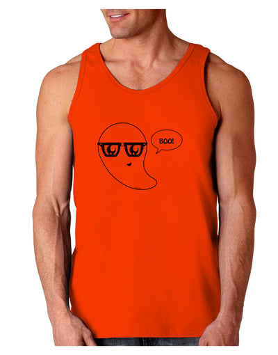 Cute Nerd Ghost Boo Halloween Loose Tank Top-Loose Tank Top-TooLoud-Orange-Small-Davson Sales