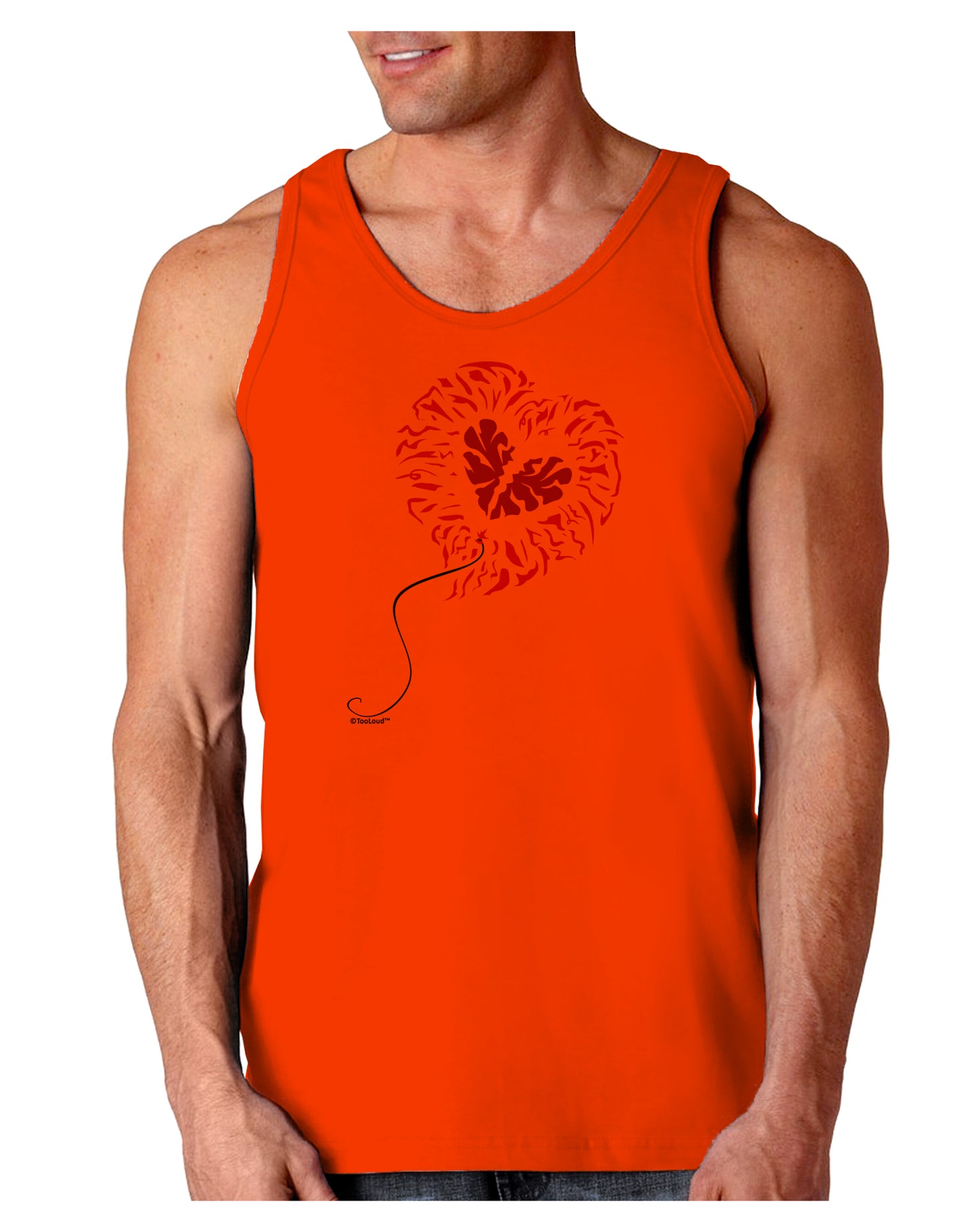 Broken Heart Popped Red Heart Balloon Loose Tank Top-Loose Tank Top-TooLoud-Orange-Small-Davson Sales