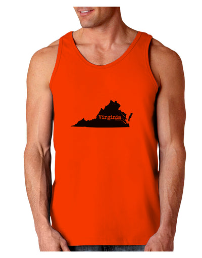 Virginia - United States Shape Loose Tank Top by TooLoud-Loose Tank Top-TooLoud-Orange-Small-Davson Sales