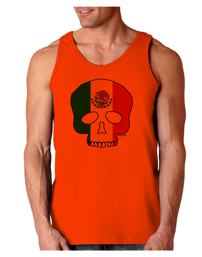 Skull Flag Mexico Loose Tank Top-Loose Tank Top-TooLoud-Orange-Small-Davson Sales