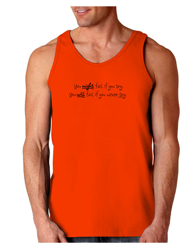 TooLoud You Might Fail - Inspirational Words Loose Tank Top-Loose Tank Top-TooLoud-Orange-Small-Davson Sales