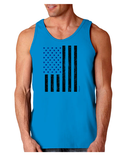 Red and Blue Stamp Style American Flag - Distressed Loose Tank Top by TooLoud-Loose Tank Top-TooLoud-Sapphire-Small-Davson Sales