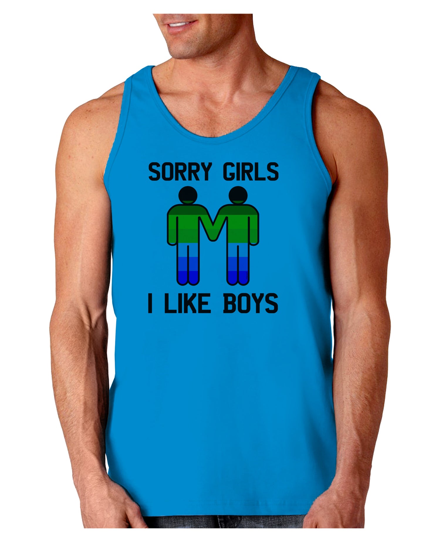 Sorry Girls I Like Boys Gay Rainbow Loose Tank Top-Loose Tank Top-TooLoud-Sapphire-Small-Davson Sales