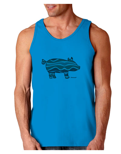 Bacon Pig Silhouette Loose Tank Top by TooLoud-Loose Tank Top-TooLoud-Sapphire-Small-Davson Sales