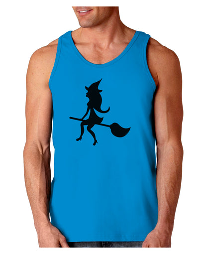 Cute Witch on Broom Silhouette Halloween Loose Tank Top-Loose Tank Top-TooLoud-Sapphire-Small-Davson Sales