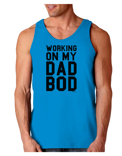 TooLoud Working On My Dad Bod Loose Tank Top-Loose Tank Top-TooLoud-Sapphire-Small-Davson Sales
