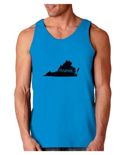 Virginia - United States Shape Loose Tank Top by TooLoud-Loose Tank Top-TooLoud-Sapphire-Small-Davson Sales