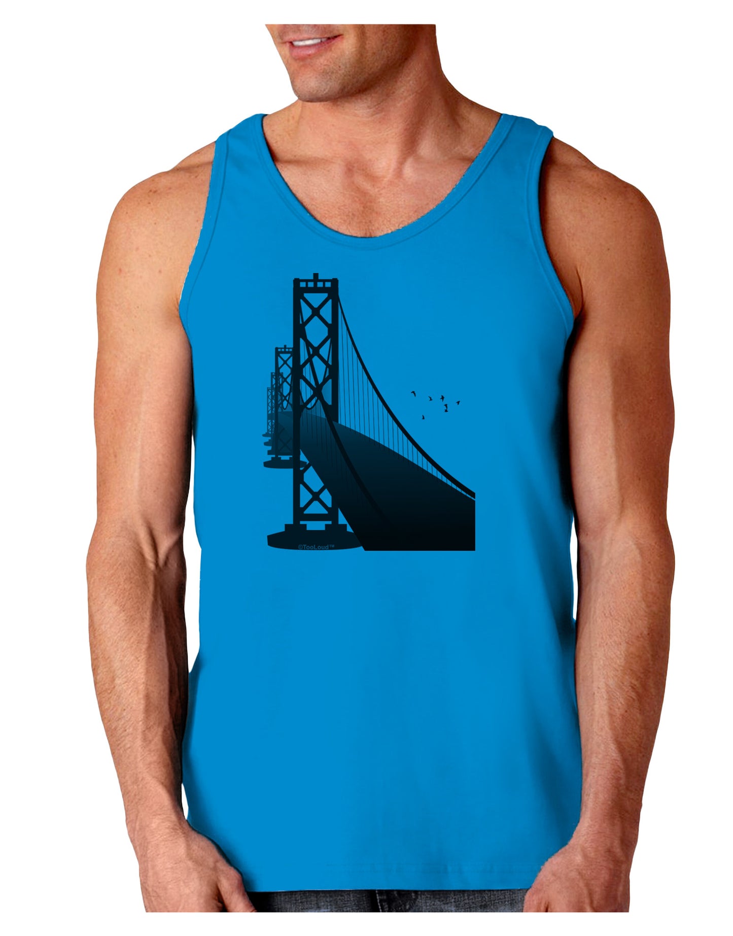 San Francisco Bay Bridge Loose Tank Top-Loose Tank Top-TooLoud-Sapphire-Small-Davson Sales
