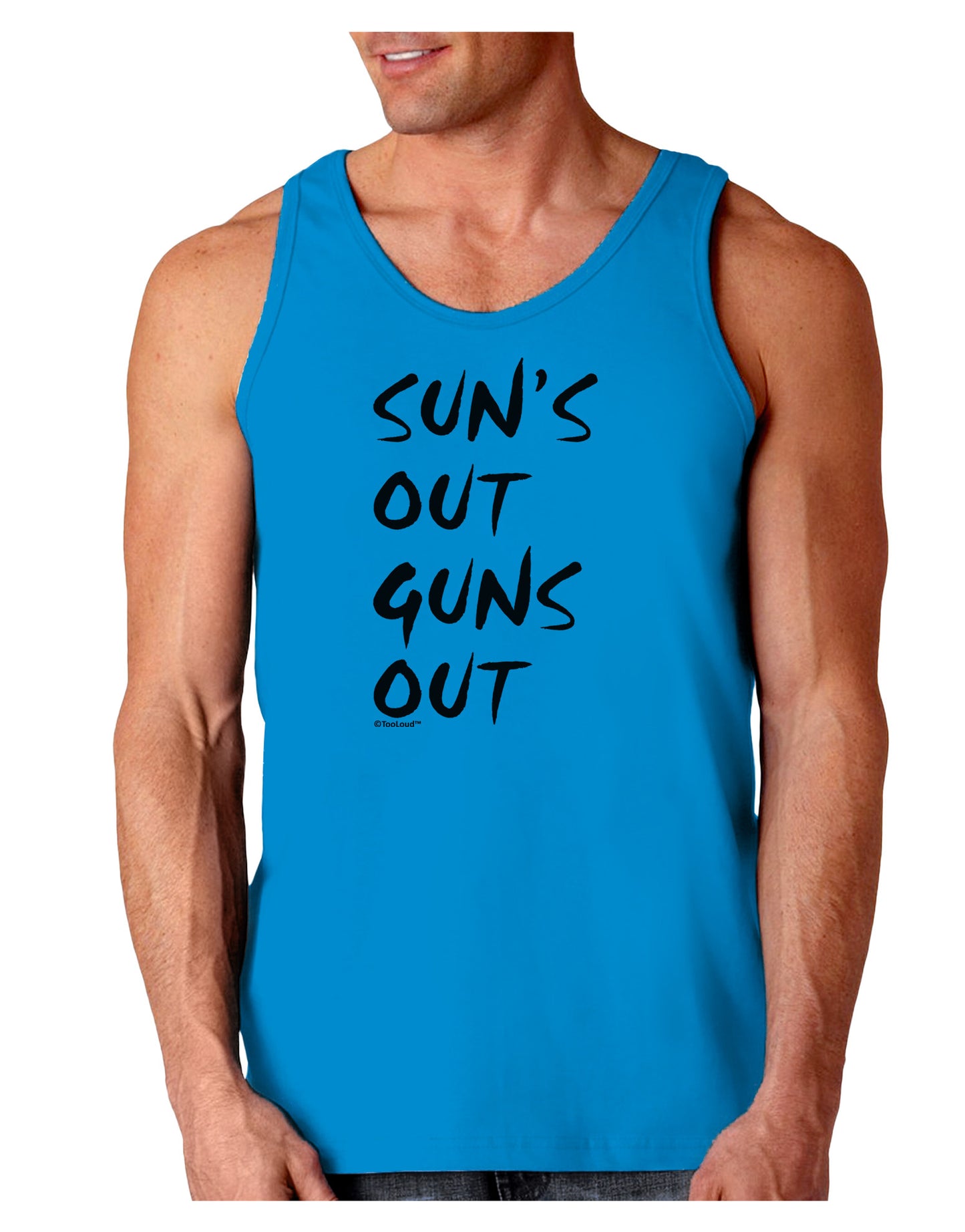 Suns Out Guns Out Loose Tank Top-Loose Tank Top-TooLoud-Sapphire-Small-Davson Sales