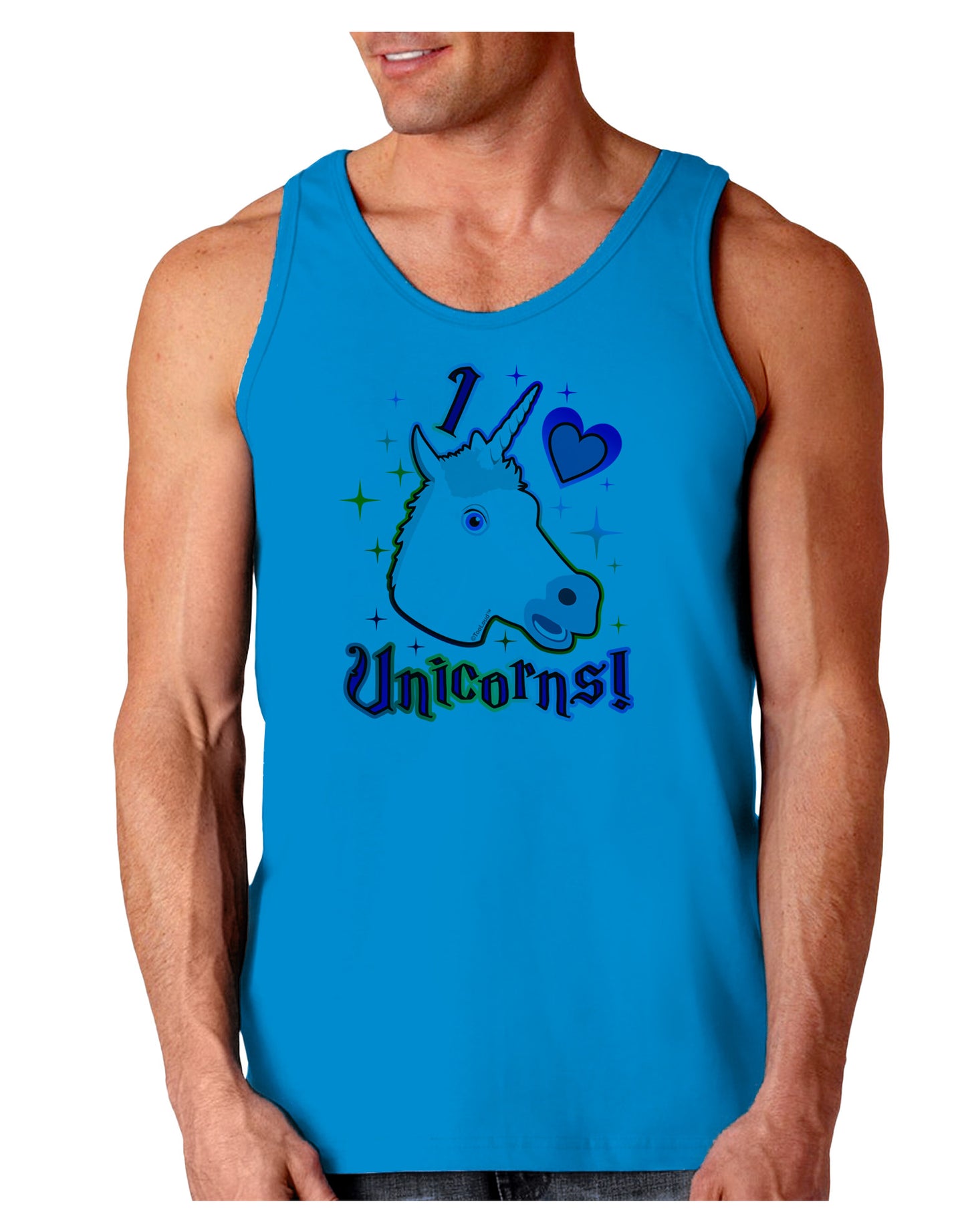 I love Unicorns Loose Tank Top-Loose Tank Top-TooLoud-Sapphire-Small-Davson Sales