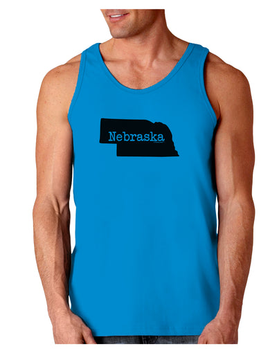 Nebraska - United States Shape Loose Tank Top by TooLoud-Loose Tank Top-TooLoud-Sapphire-Small-Davson Sales