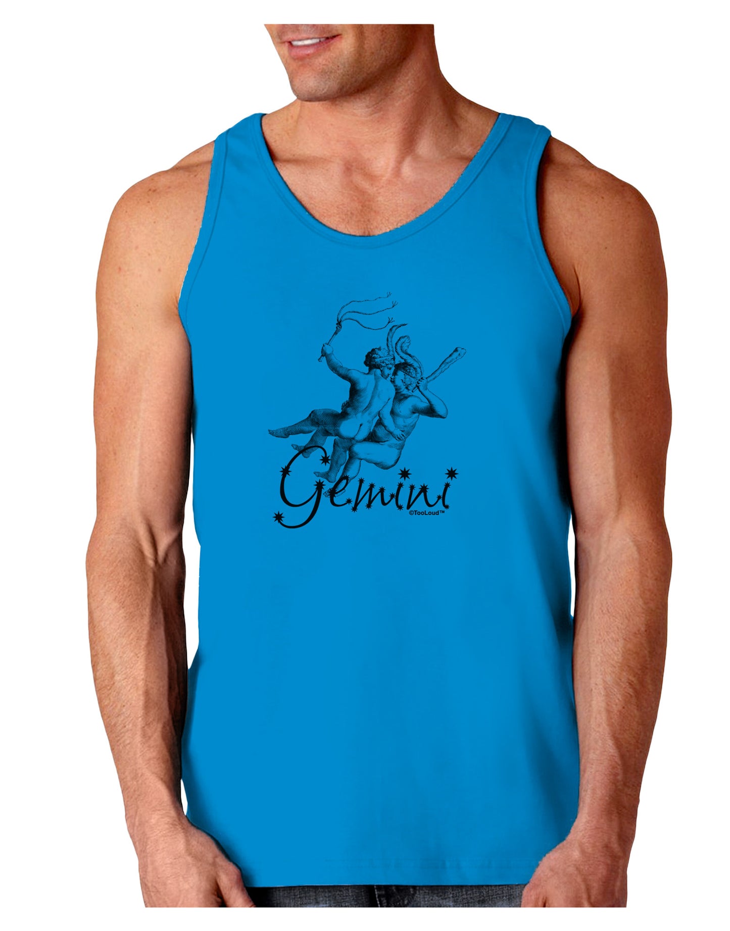 Gemini Illustration Loose Tank Top-Loose Tank Top-TooLoud-Sapphire-Small-Davson Sales