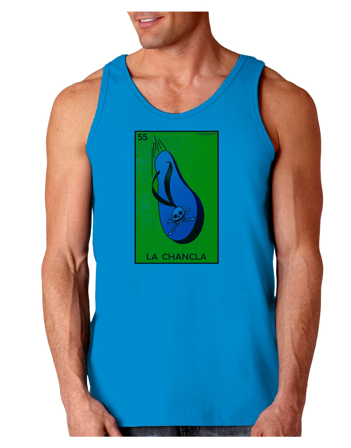 La Chancla Loteria Solid Loose Tank Top by-Loose Tank Top-TooLoud-Sapphire-Small-Davson Sales