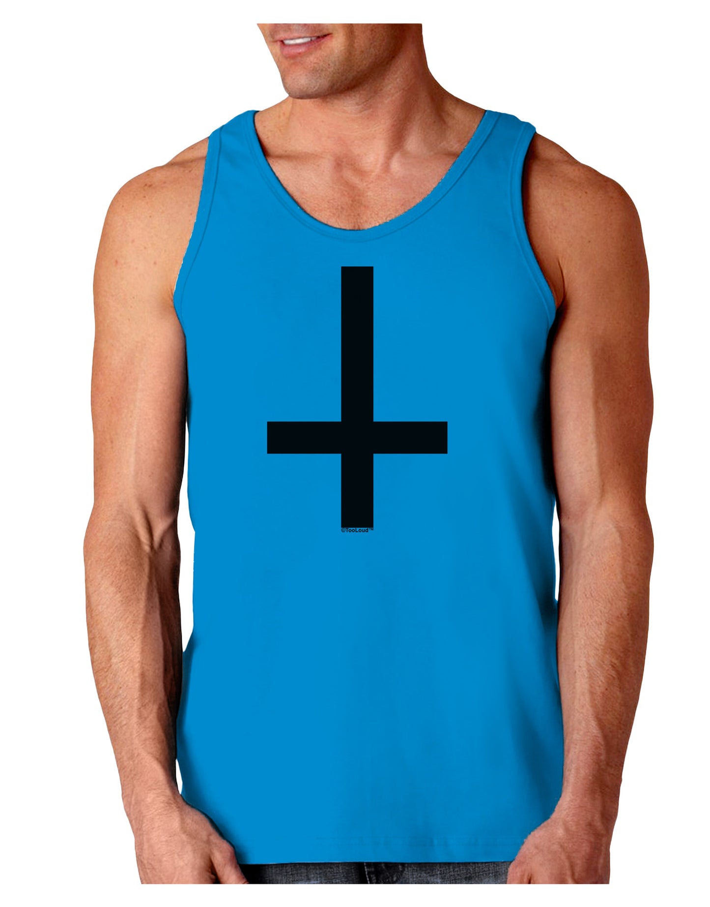 Inverted Cross Loose Tank Top-Loose Tank Top-TooLoud-Sapphire-Small-Davson Sales