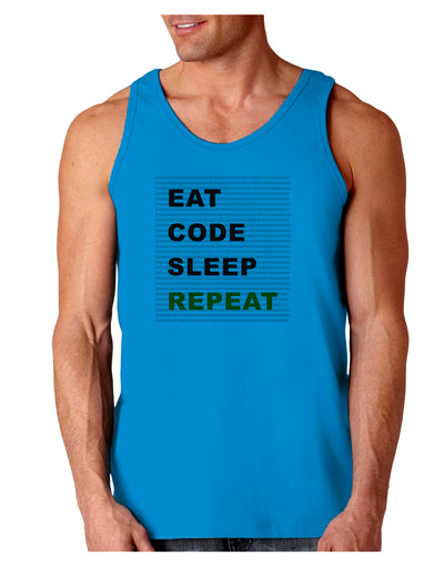 Eat Sleep Code Repeat Loose Tank Top by TooLoud-TooLoud-Sapphire-Small-Davson Sales