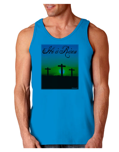 Three Crosses Sunrise - He Is Risen Loose Tank Top by TooLoud-Loose Tank Top-TooLoud-Sapphire-Small-Davson Sales