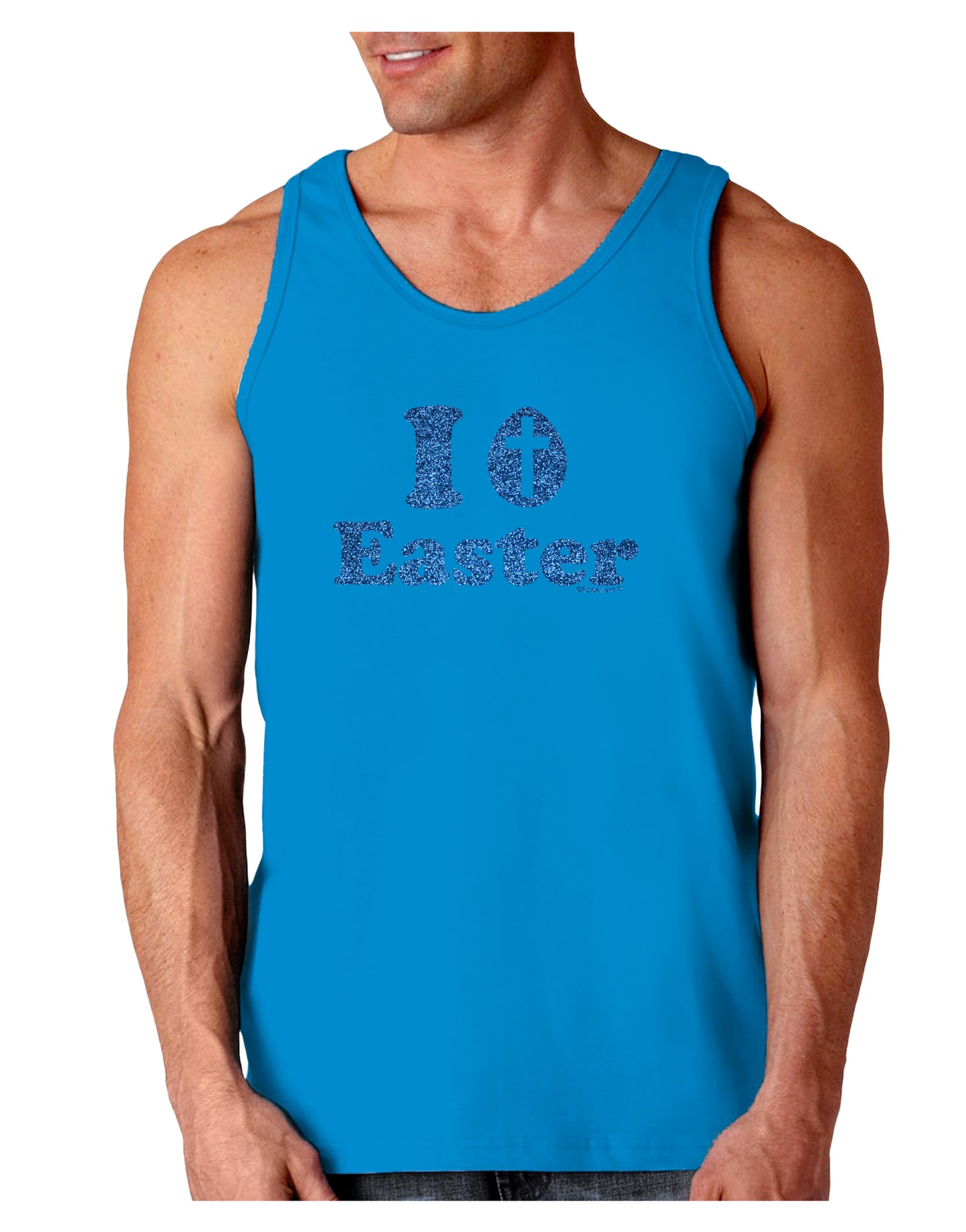 I Egg Cross Easter - Blue Glitter Loose Tank Top by TooLoud-Loose Tank Top-TooLoud-Sapphire-Small-Davson Sales