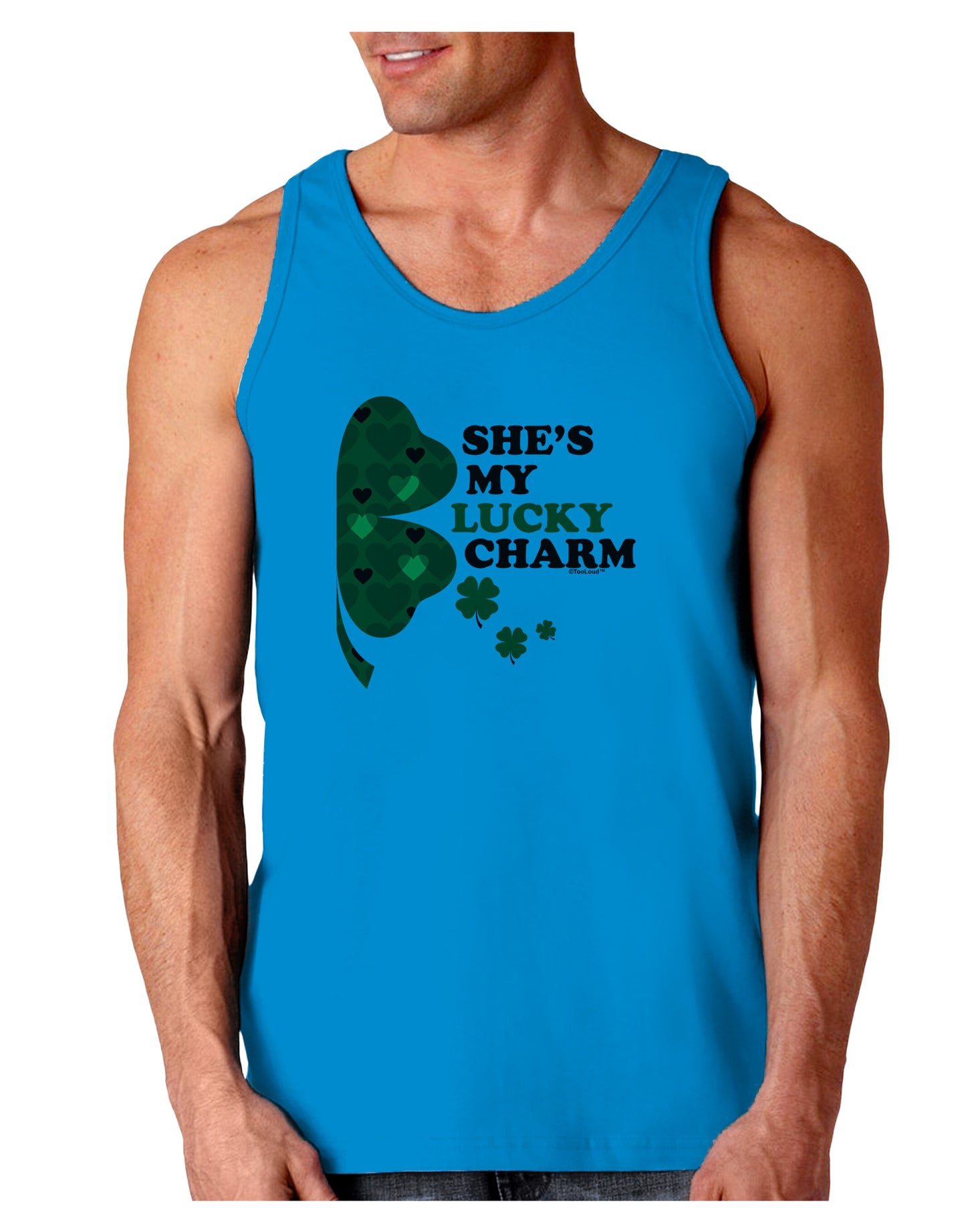 She's My Lucky Charm - Right Loose Tank Top-Loose Tank Top-TooLoud-Sapphire-Small-Davson Sales